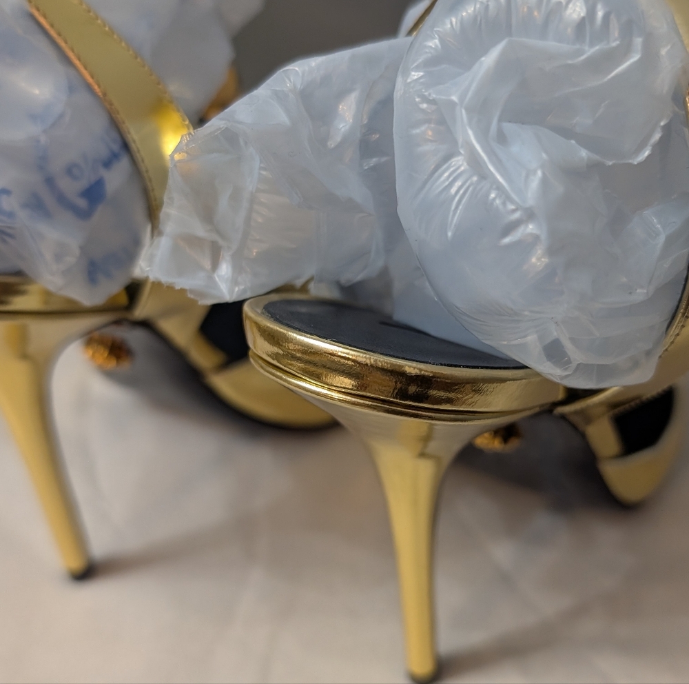 Versace Gold Heels - Picture 8 of 11